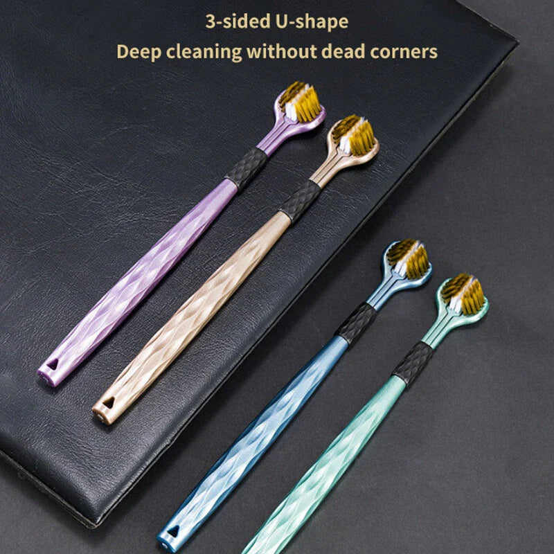 Triple Head Design for 360° Cleaning Toothbrush 3 PACK