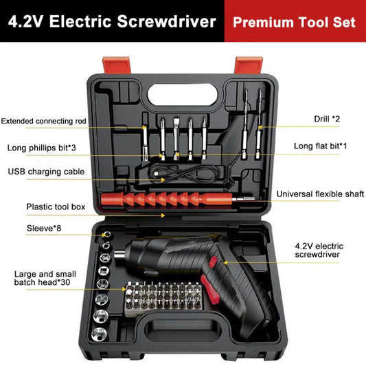 Metal Electric Screwdriver with 47 pcs Screwdriver Bit