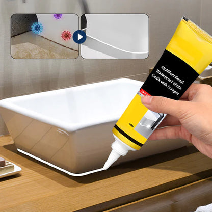 💥Multifunctional Waterproof White Caulk with Scraper